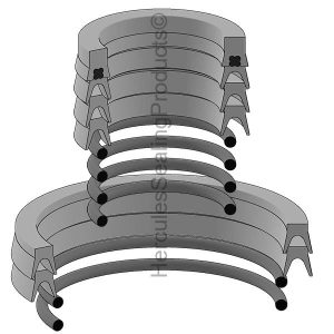 A Series, Pneumatic Seal Kit, Rod 3.000 x Bore 12.000 (RYL-KA1230)