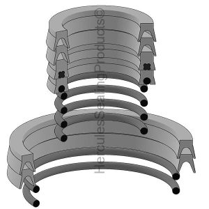 A Series, Pneumatic Seal Kit, Rod 3.500 x Bore 12.000 (RYL-KA1235)