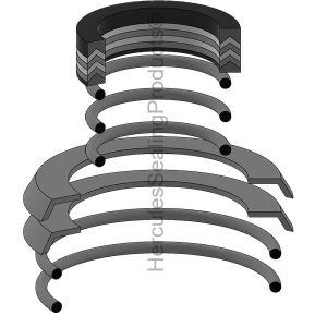M Series, Pneumatic Seal Kit, Rod 3.500 x Bore 12.000 (RYL-KM1235)