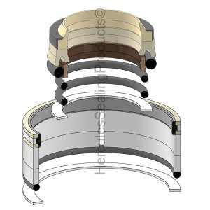 Telescopic Cylinder Kit, Rod 105.000 x Bore 160.000 (SAM-8048-00130)