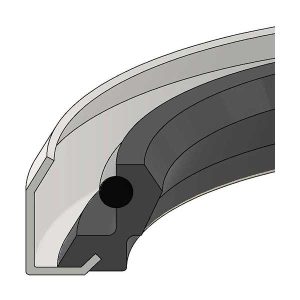 Rubber Hydraulic Oil Seal (OS-0.43X1.00X0.37SB) – ID 0.438" x OD 1.000" x Height 0.375"