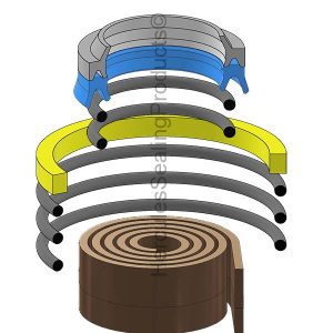 HH Series, Hydraulic Seal Kit, Rod 2.000" x Bore 4.000" (SHF-761-01-0400-0200)