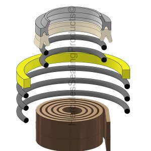 HH Series, Hydraulic Seal Kit, Rod 2.500" x Bore 4.000" (SHF-761-01-0400-0250)