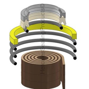 HH Series, Hydraulic Seal Kit, Rod 2.500" x Bore 5.000" (SHF-761-01-0500-0250)