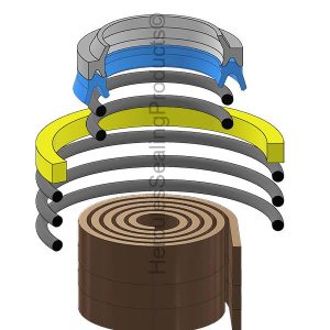HH Series, Hydraulic Seal Kit, Rod 3.500" x Bore 5.000" (SHF-761-01-0500-0350)