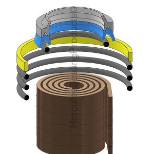 HH Series, Hydraulic Seal Kit, Rod 4.000" x Bore 8.000" (SHF-761-01-0800-0400)