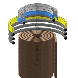 HH Series, Hydraulic Seal Kit, Rod 4.500" x Bore 10.000" (SHF-761-01-1000-0450)