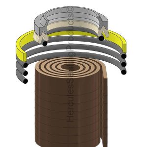 HH Series, Hydraulic Seal Kit, Rod 7.000" x Bore 10.000" (SHF-761-01-1000-0700)