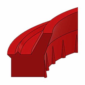 55D Durometer Polyester Hydraulic Wiper Ring (ST-100-XL-PM) – ID 1.000" x OD 1.375" x Height 0.188"