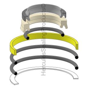 Hydraulic Seal Kit, Rod 55.000 x Bore 100.000, Models TB035, TB135 (TAK-19000-55199)