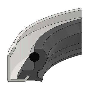 Rubber Hydraulic Oil Seal (OS-0.50X0.75X0.16TB) – ID 0.500" x OD 0.750" x Height 0.156"