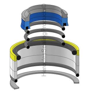 Hydraulic Seal Kit, Rod 1.750 x Bore 3.500, Models 380, 380A, 380B, 450 (TBJ-231385100)