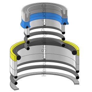 Hydraulic Seal Kit, Rod 1.750 x Bore 3.500, Models 380, 450C (TBJ-845167400)