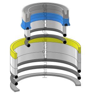 Hydraulic Seal Kit, Rod 2.000 x Bore 4.500, Models 240A, 240B (TBJ-845167700)