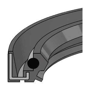 Rubber Hydraulic Oil Seal (OS-0.50X0.87X0.25TEC) – ID 0.500" x OD 0.875" x Height 0.250"