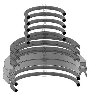 Telescopic Hydraulic Seal Kit, Rod 1.000" x Bore 2.500" (TJ-6332U-014)