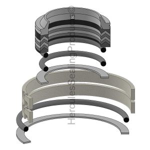 Hydraulic Seal Kit, Rod 2.500 x Bore 6.250, Models S24B, S24C, TS24A, TS24B, TS24C (TX-15050394)