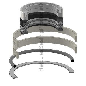 Hydraulic Seal Kit, Rod 3.000 x Bore 7.000, Models S24, S24B, S24C, TS24, TS24A, TS24B, TS24C (TX-15050396)