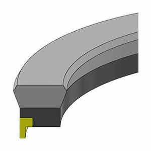Rubber, Fabric, Acetal Hydraulic Piston U-Seal (UFN31-1.37-43PWO) – ID 1.375" x OD 2.000" x Height 0.438"