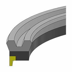 Rubber, Fabric, Acetal Hydraulic Piston U-Seal (UFN31-2.00-43UWO) – ID 2.000" x OD 2.625" x Height 0.438"