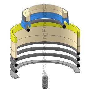 Hydraulic Seal Kit, Rod 40.000 x Bore 70.000, Models BL60B, BL61B, BL70B, BL71B, L20B, L25B, L30B, L35B, L45B (VME-11709913)