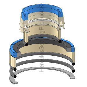 Hydraulic Seal Kit, Rod 60.000 x Bore 100.000, Models A25D, A25E, A25F, A30D, A30E, A30F (VME-11712387)