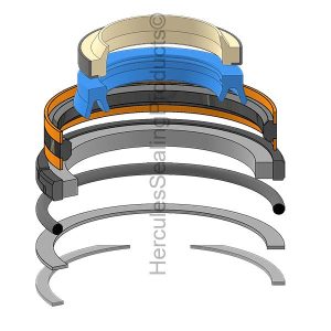 Hydraulic Seal Kit, Rod 80.000 x Bore 125.000, Models A25D, A25E, A25F, A30D, A30E, A30F (VME-11988209)