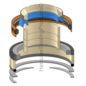 Hydraulic Seal Kit, Rod 80.000 x Bore 125.000, Models A25D, A25E, A25F, A30D, A30E, A30F (VME-11988209-EX)
