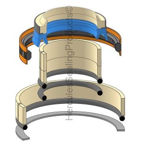 Hydraulic Seal Kit, Rod 70.000 x Bore 125.000, Models A25C (VME-11990351-6)