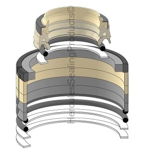 Hydraulic Seal Kit, Rod 70.000 x Bore 100.000, Models EC140D L, EC140E L, EC220D L, EC220E L, EC240C L, EC240C LD, EC240C LR, EC240C NL, EC250D L, EC250D LR, EC250E L, EC250E LR, EC290C L, EC290C LD, EC290C LR, EC290C NL, EC300D L, EC300D LR, EC300E L, EC300E LR, ECR145E L (VME-14589125)