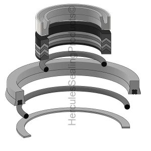 Yale Lift Trucks Hydraulic Cylinder Seal Kit – 2 Rod × 3.25 Bore – YA-503130000