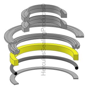 Yale Lift Trucks Hydraulic Cylinder Seal Kit – 1 Rod × 2 Bore – YA-512944003