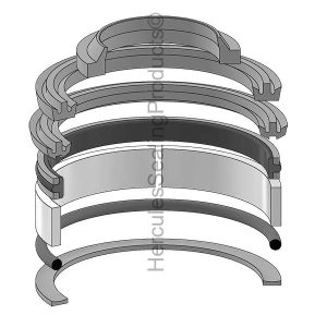 Yale Lift Trucks Hydraulic Cylinder Seal Kit – 1 Rod × 2 Bore – YA-516149002