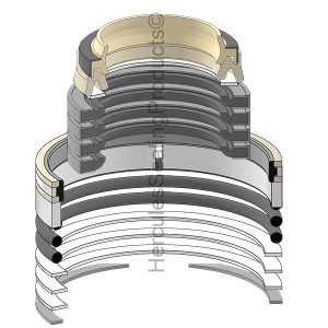 Hydraulic Seal Kit, Rod 55.000 x Bore 95.000 (YAN-172147-99340)