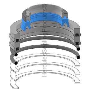 Hydraulic Seal Kit, Rod 40.000 x Bore 88.000 (YAN-933138-70699)