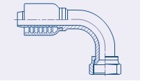 Balflex BF21 Series Female JIC 37° Swivel 90° Elbow