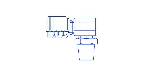 Balflex BF21 Series Male Pipe NPTF Swivel 90° Elbow