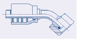 Balflex BW23 Series Female Metric DIN Heavy 45° Elbow (DKO-S)