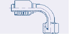 Balflex BW23 Series Female Metric DIN Heavy 90° Long Drop Elbow (DKO-S)