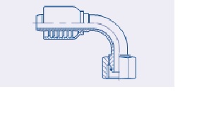 Balflex BW23 Series Female Metric DIN Light 90° Elbow (DKO-L)
