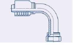 Balflex BW23 Series Female JIC 37° Swivel 90° Long Drop Elbow