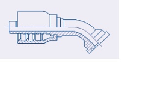 Balflex BW23 Series SAE Code 61 Flange 45° (3000 PSI)