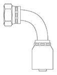 Balflex JJ26 Series Female O-Ring Face Seal 90° Elbow